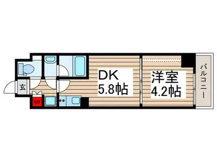 アーバンパーク押上(1DK/3階)の間取り写真