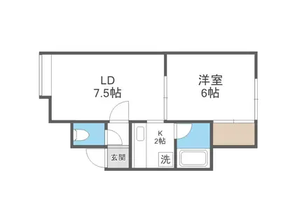 マーチハウス(1LDK/2階)の間取り写真