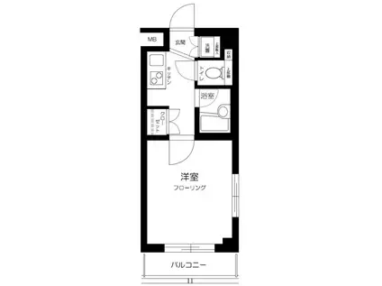 ルーブル中目黒弐番館(1K/2階)の間取り写真