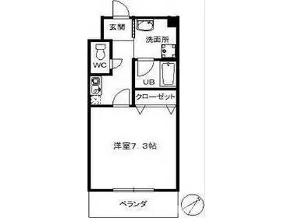 エルカーサ正雀II(1K/2階)の間取り写真