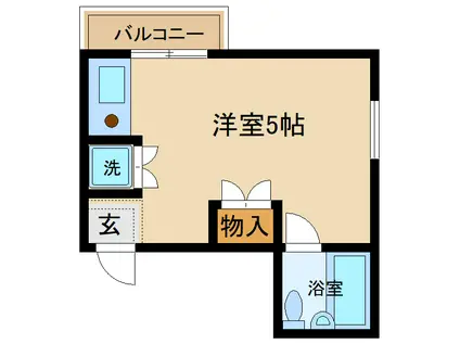 ハイツ165(1K/2階)の間取り写真