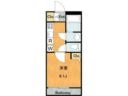 CITY STAGE COLORIER(1K/1階)の間取り写真