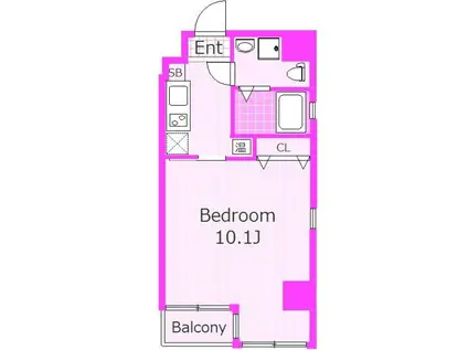 横浜ウエストレジデンス(1K/7階)の間取り写真