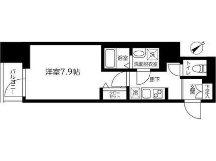 アイル ノヴェル駒込(1K/1階)の間取り写真