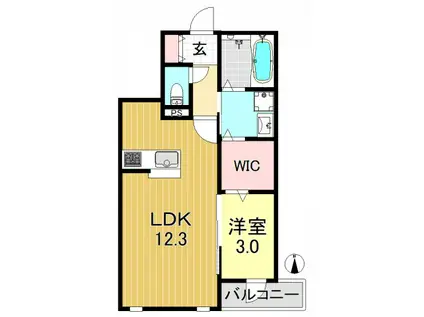 アドニスコートPARTII(1LDK/2階)の間取り写真