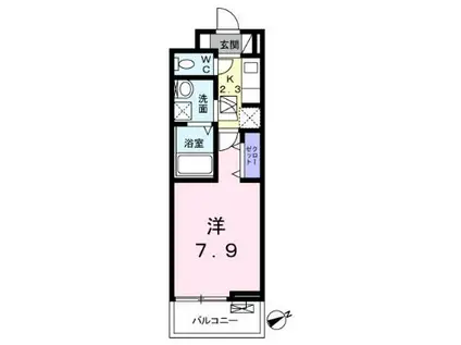 NEO CELLA(1K/3階)の間取り写真