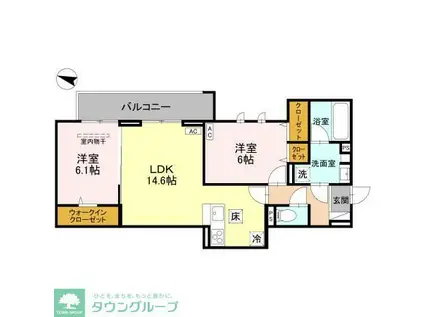 マルシェル館浦和美園(2LDK/3階)の間取り写真