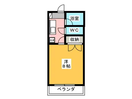 セジュールオリエ(1K/3階)の間取り写真