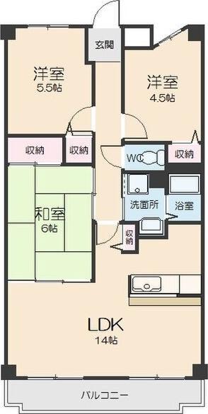 フォレスト北山(3LDK/3階)の間取り写真
