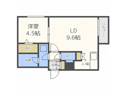 PATIO東区役所前 パティオ(1LDK/3階)の間取り写真