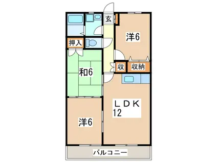 メゾン・ド・桜木(3LDK/1階)の間取り写真