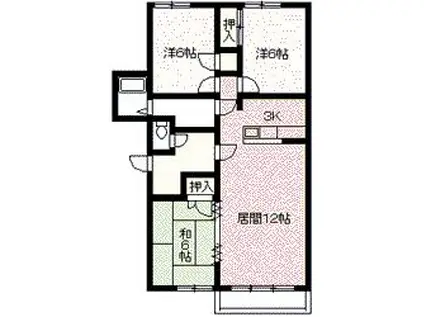 グレイトピアレジデンス(3LDK/3階)の間取り写真