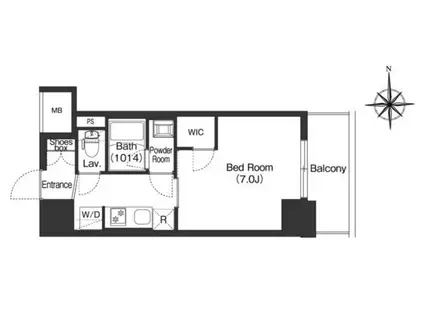 コンフォリア・リヴ新梅田(1K/4階)の間取り写真