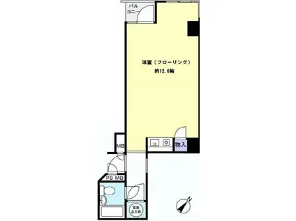 東新橋ビル(ワンルーム/7階)の間取り写真