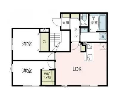 セントル ヴィラージ(2LDK/1階)の間取り写真