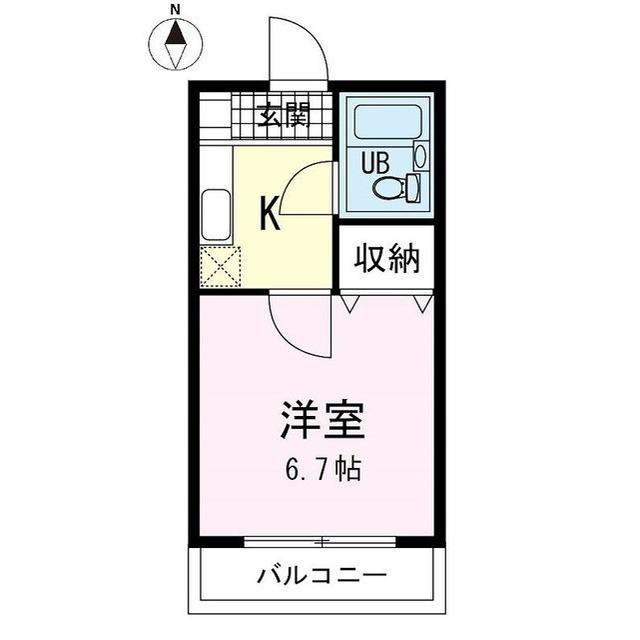 菰池パ-クハウス(1K/1階)の間取り写真