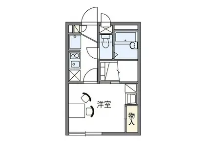 ベル ショコラ(1K/2階)の間取り写真