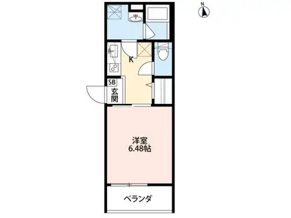 CRASTINE七道・クラスティーネシチドウ(1K/3階)の間取り写真