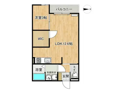テレジア広田(1LDK/2階)の間取り写真
