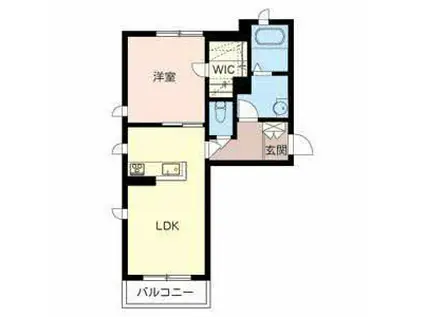 LUNA STELLA(1LDK/2階)の間取り写真