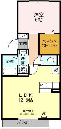 EMMA箱崎(1LDK/2階)の間取り写真
