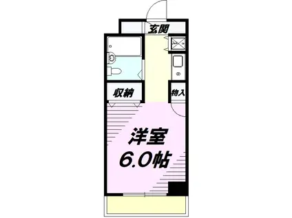 ケイズ八王子(1K/10階)の間取り写真