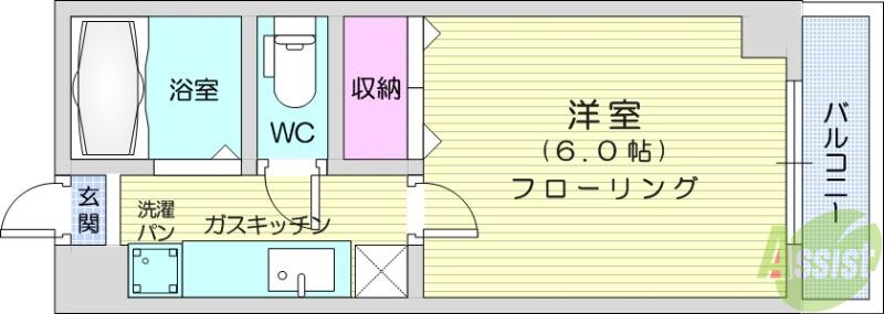 アーバンヒルズ柏木(1K/3階)の間取り写真