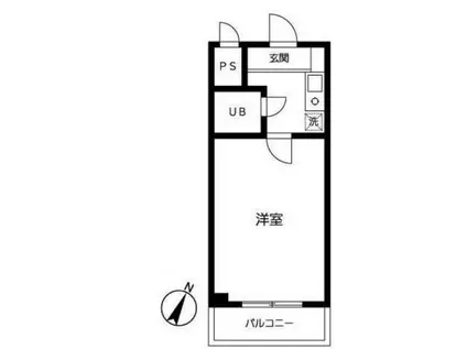 ピソ ブランコ(1K/4階)の間取り写真