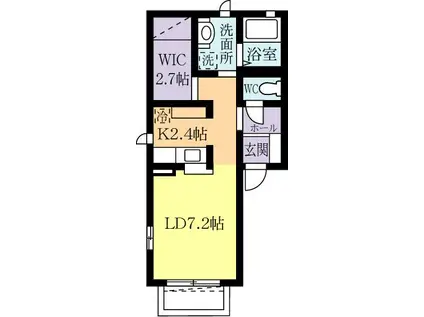 エトワール(1K/2階)の間取り写真