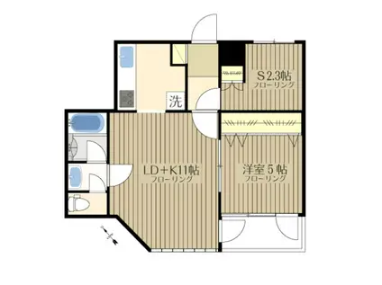 コルティーレ(1SLDK/3階)の間取り写真