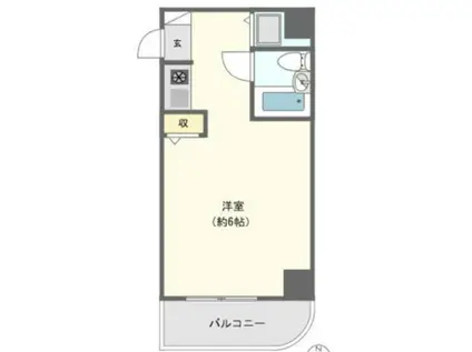 ロワレール横浜西壱番館(ワンルーム/6階)の間取り写真