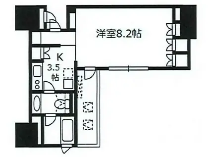 コンフォルテハイム蔵前(1K/10階)の間取り写真