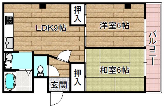 STマンションIII(2DK/2階)の間取り写真