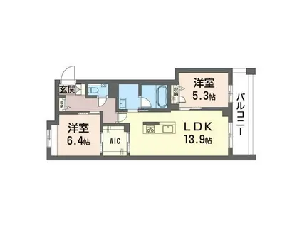 フォース アルカナ(2LDK/3階)の間取り写真