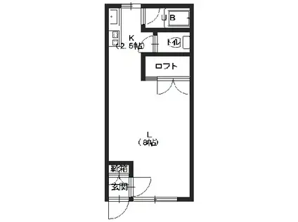 コーポ花井(1K/2階)の間取り写真