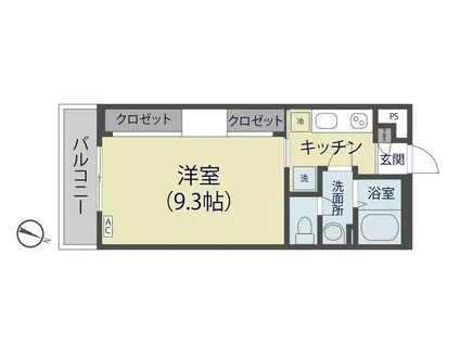 リブリ・シャンテ(1K/1階)の間取り写真