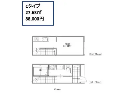 MOK-TERRCE DIMORA 練馬(ワンルーム/1階)の間取り写真