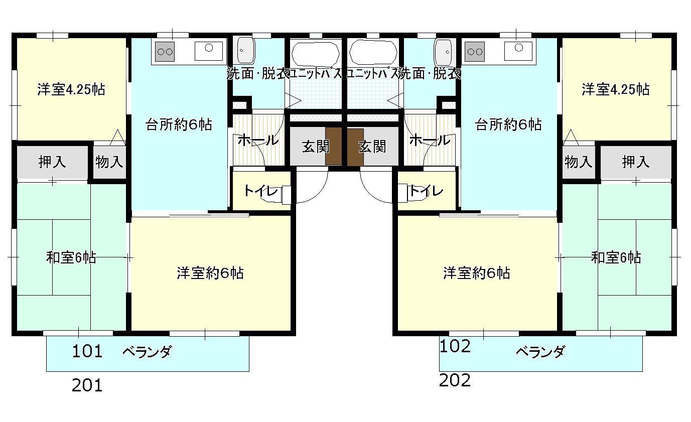 リバーハイツ(3DK/1階)の間取り写真