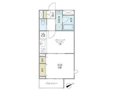 WELL HOUSE 東大井 WELL HOUSE 東大井(1DK/3階)の間取り写真