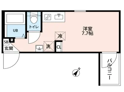 ドエル三ノ輪(1K/2階)の間取り写真