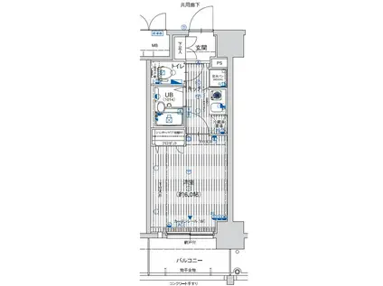 エスリード 深江橋(1K/5階)の間取り写真
