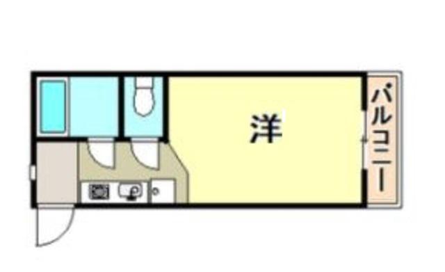 パンブロスII(1K/1階)の間取り写真