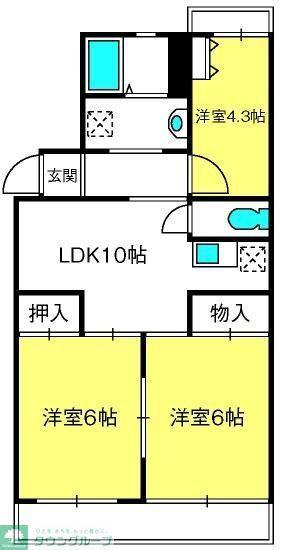 プルミエールD(3LDK/1階)の間取り写真