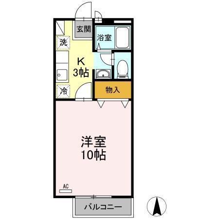 アネックス99(1K/1階)の間取り写真