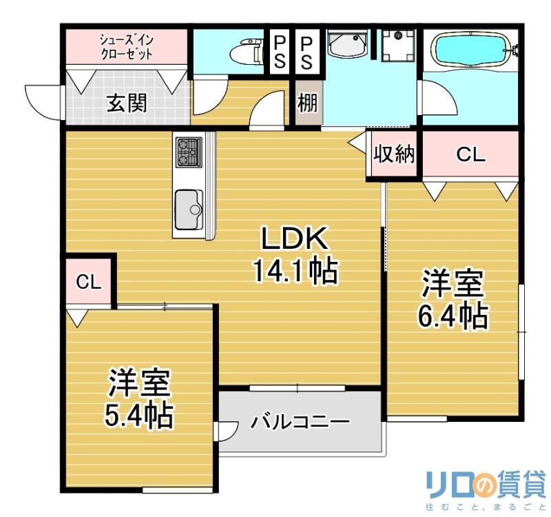 クラシスト瑞光(2LDK/3階)の間取り写真