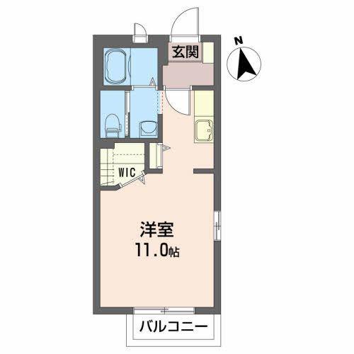 メゾンシャロット(ワンルーム/1階)の間取り写真
