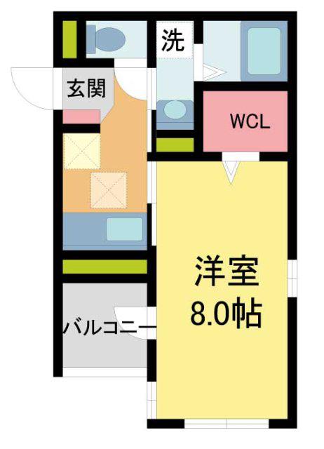 コンテ池田(1K/2階)の間取り写真