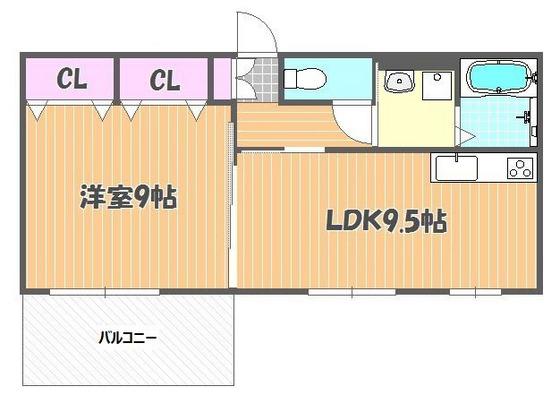 ステイヒル(1LDK/2階)の間取り写真