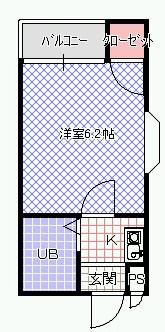 メビウス寝屋川レジデンスイースト(1K/1階)の間取り写真
