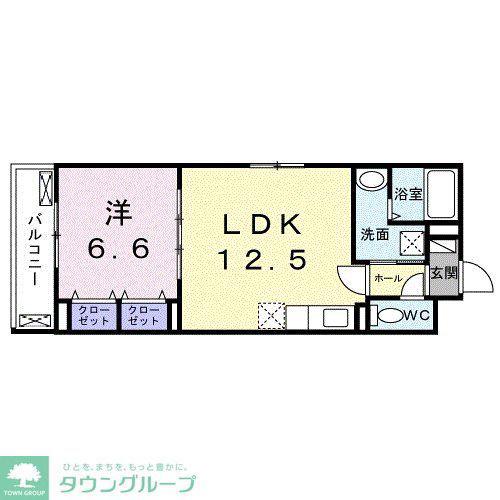 グルックパティオ高円寺(1LDK/3階)の間取り写真